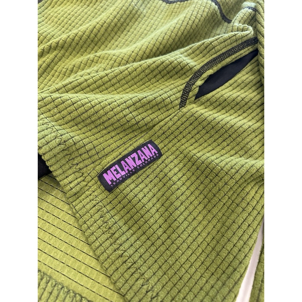 Melanzana Micro Grid Hoodie Womens M Green Fleece Pullover Outdoor Leadville CO - Picture 4 of 9